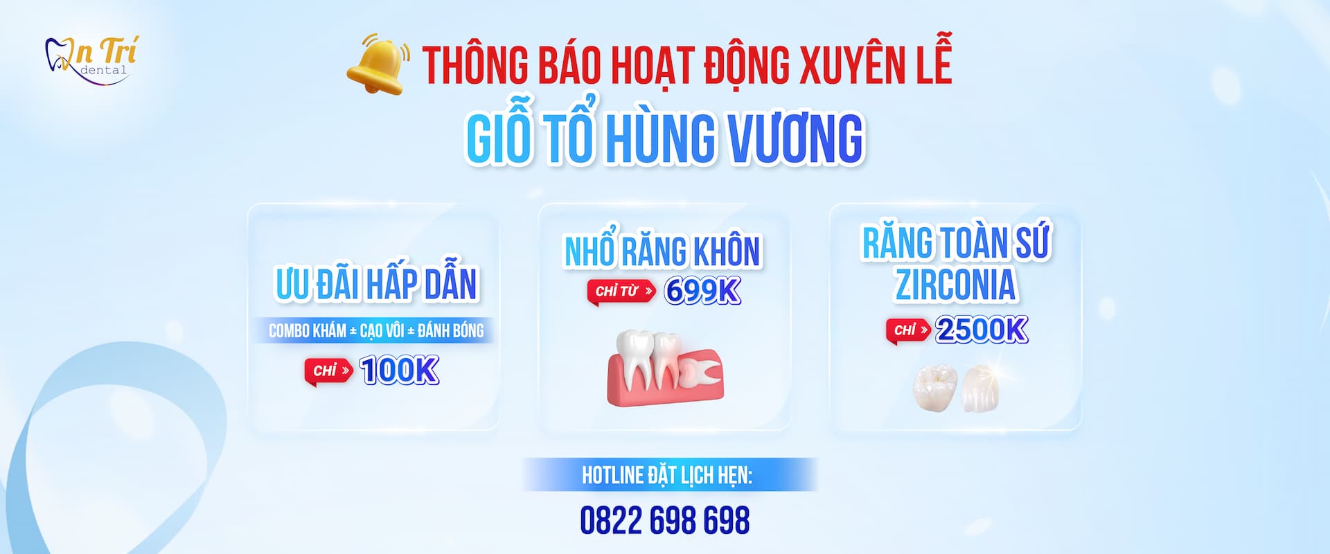 Thông báo lễ giỗ tổ Hùng Vương - Nha khoa An Trí